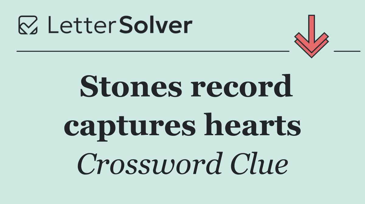 Stones record captures hearts