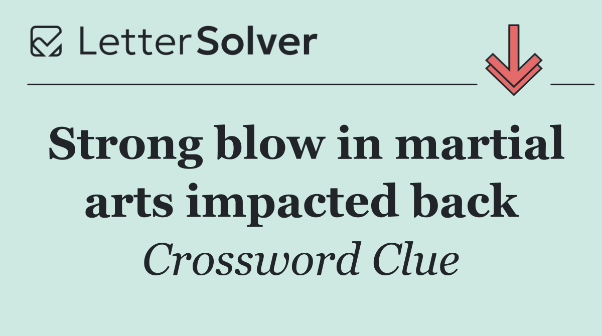 Strong blow in martial arts impacted back