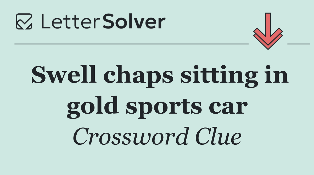 Swell chaps sitting in gold sports car