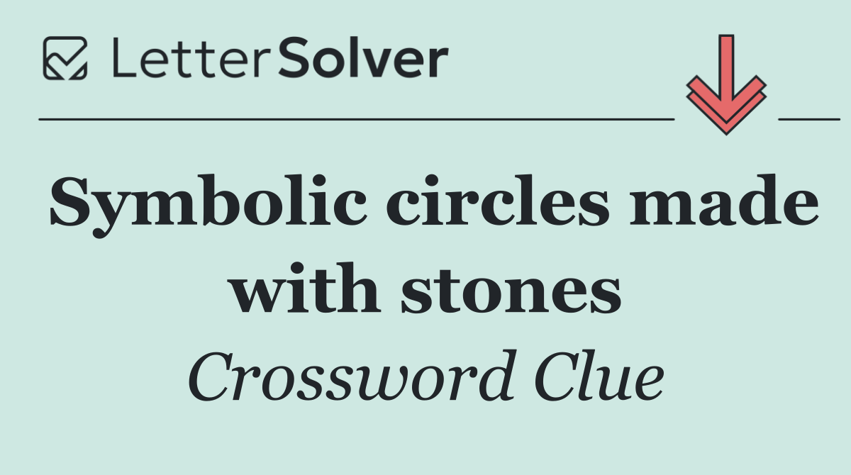 Symbolic circles made with stones