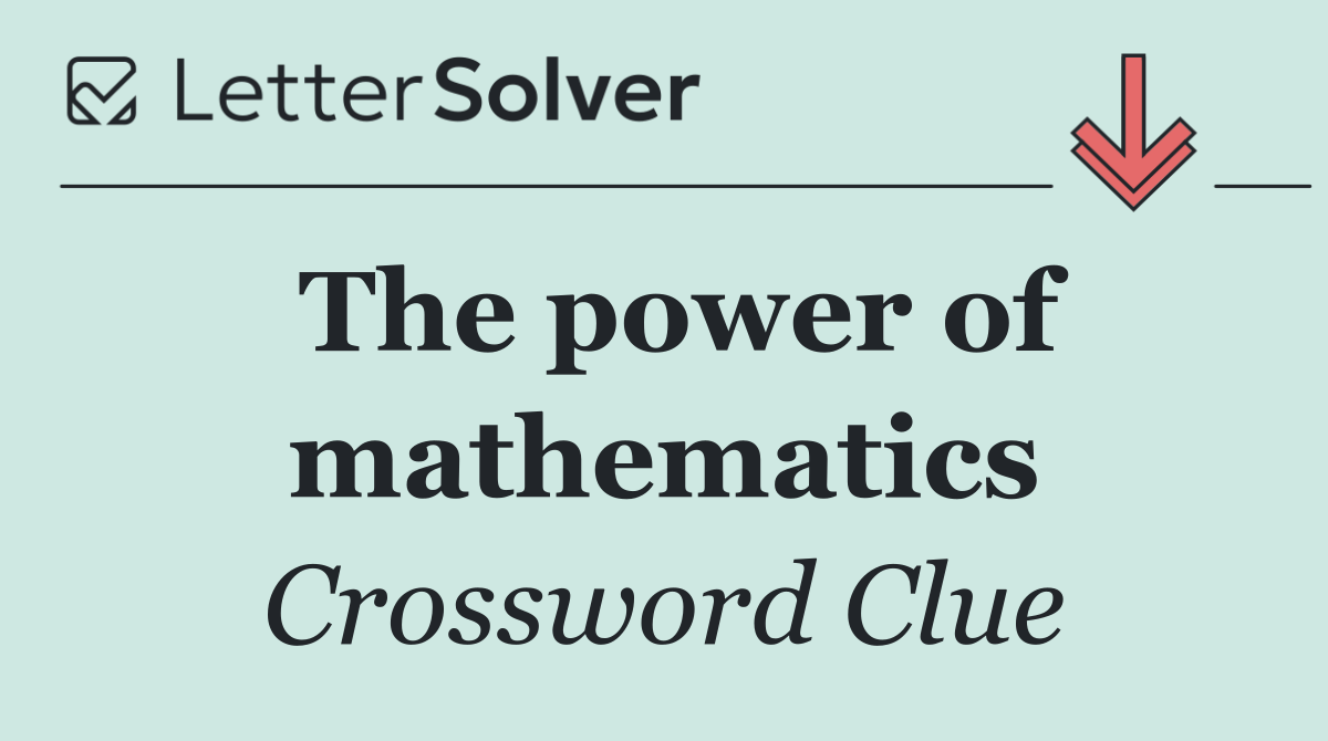 The power of mathematics