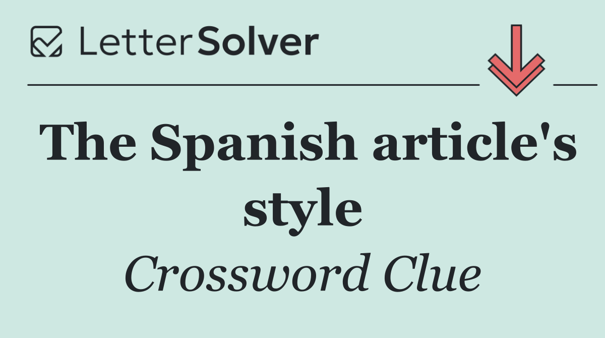 The Spanish article's style