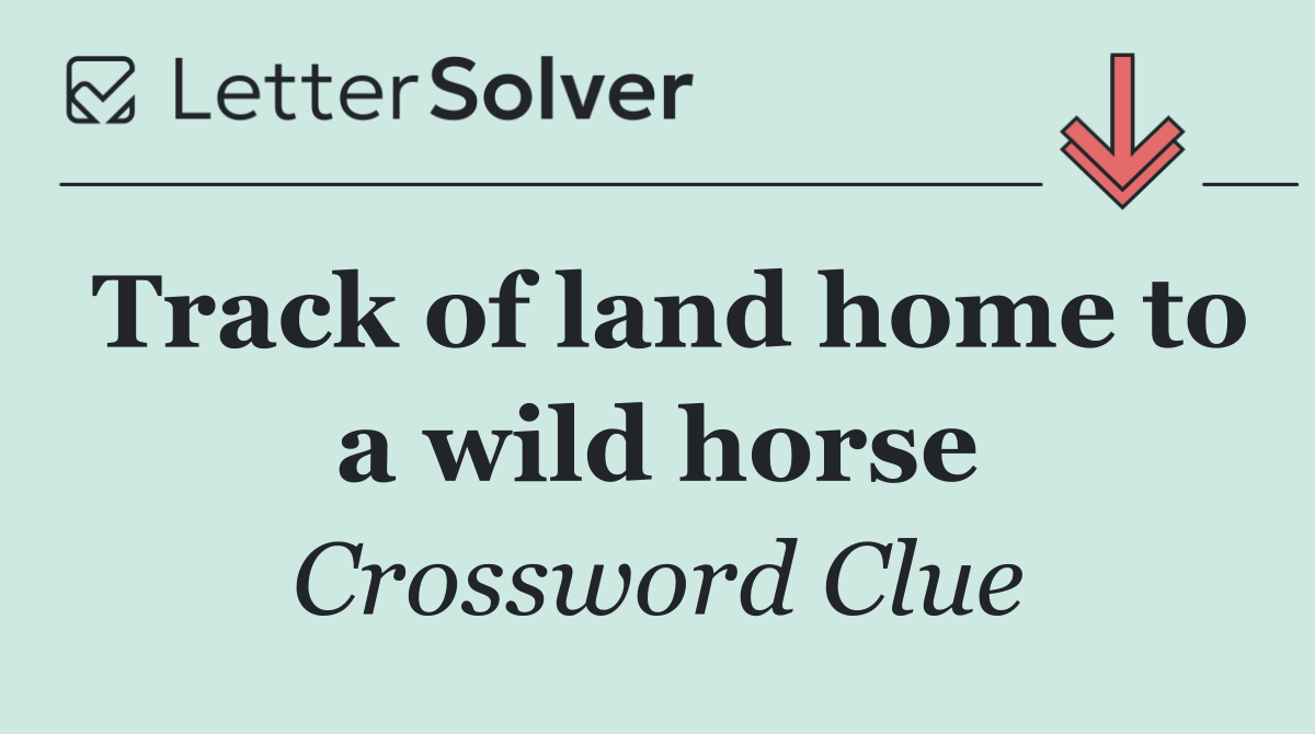 Track of land home to a wild horse