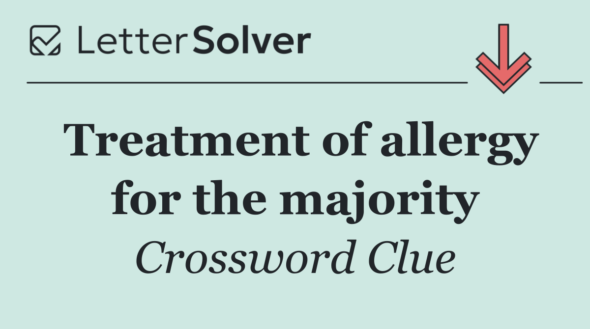 Treatment of allergy for the majority