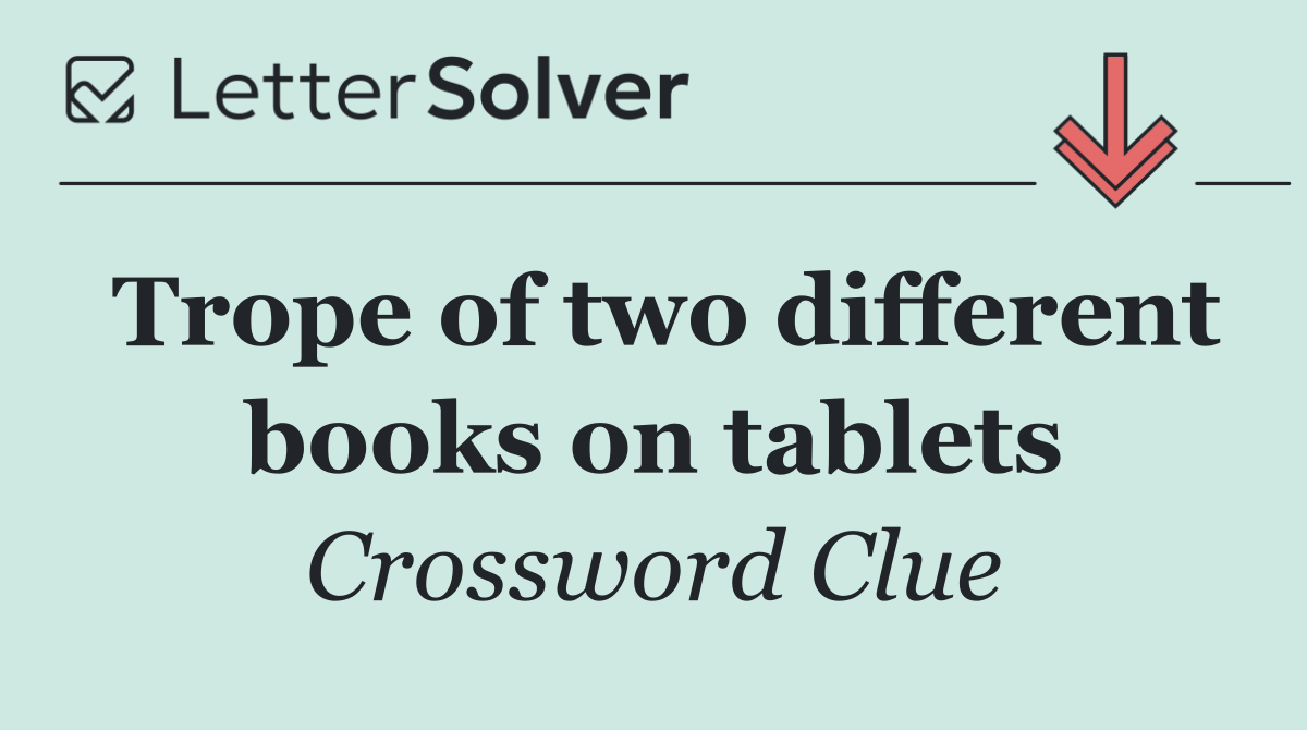 Trope of two different books on tablets