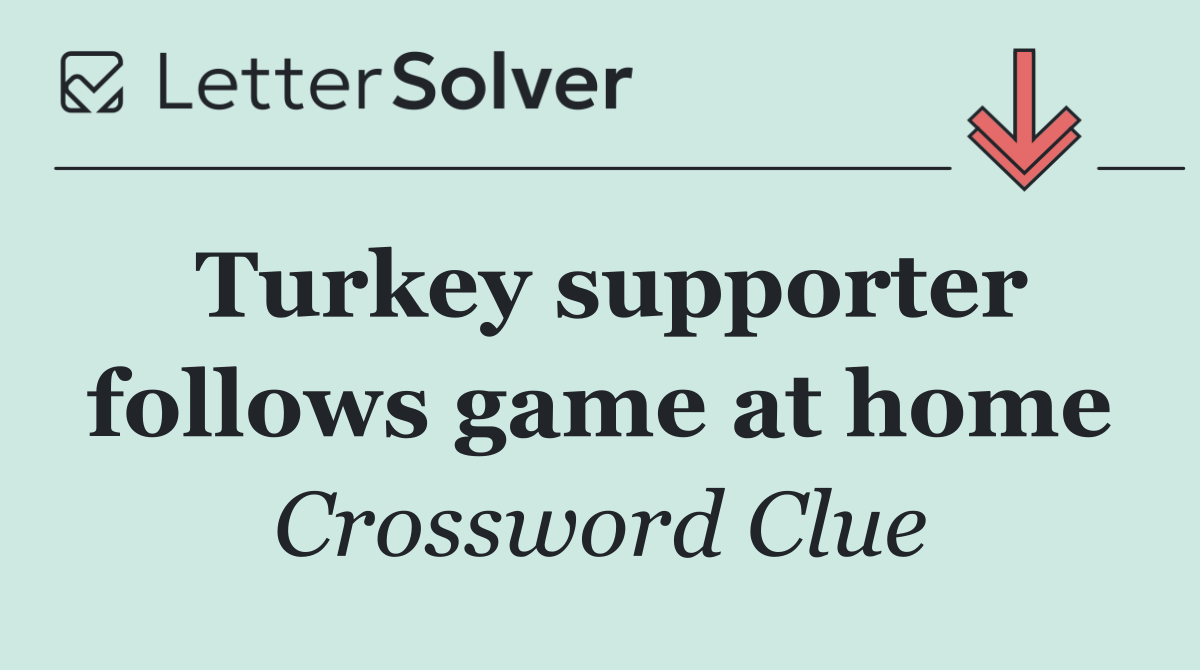 Turkey supporter follows game at home