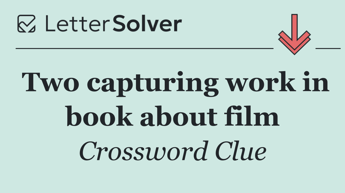 Two capturing work in book about film