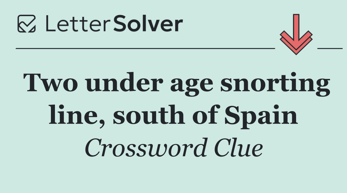 Two under age snorting line, south of Spain