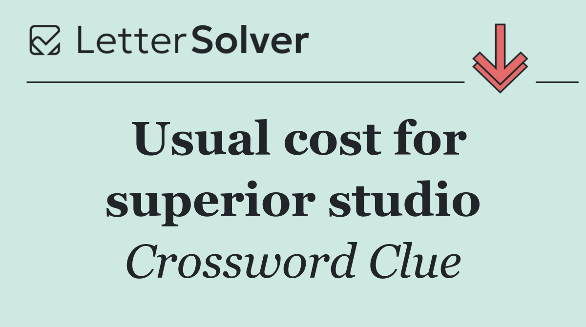 Usual cost for superior studio