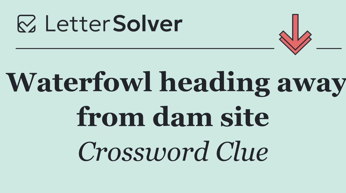 Waterfowl heading away from dam site