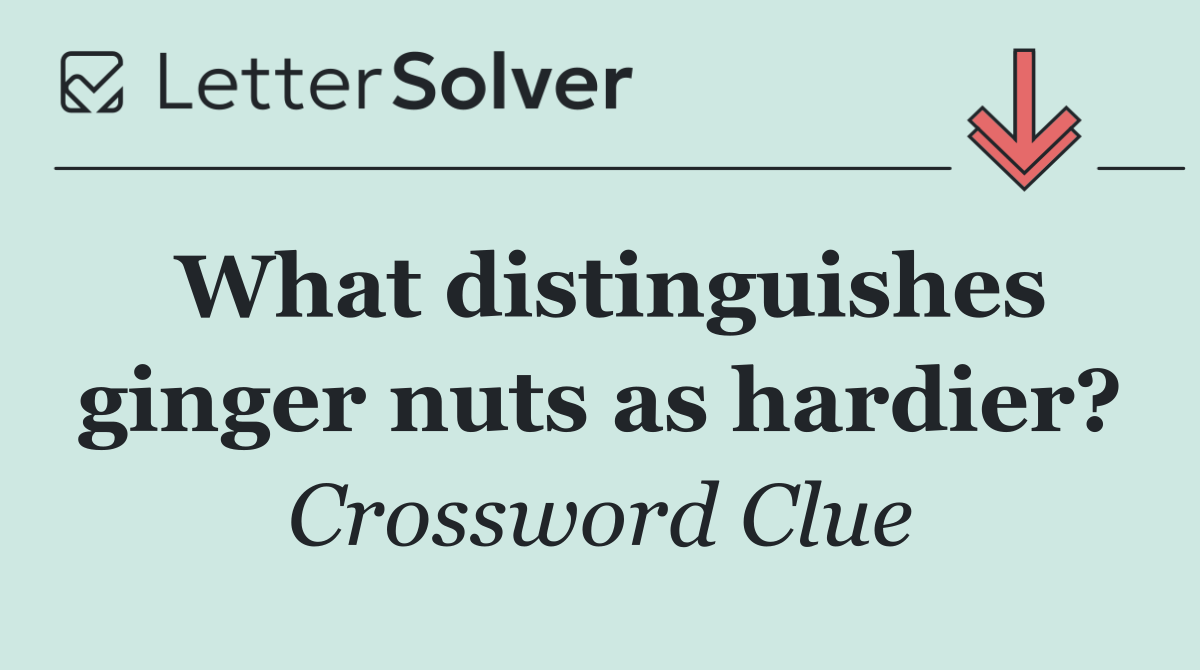 What distinguishes ginger nuts as hardier?