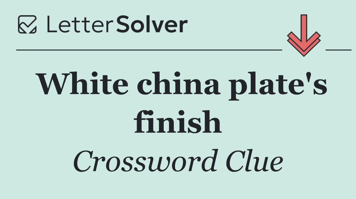White china plate's finish