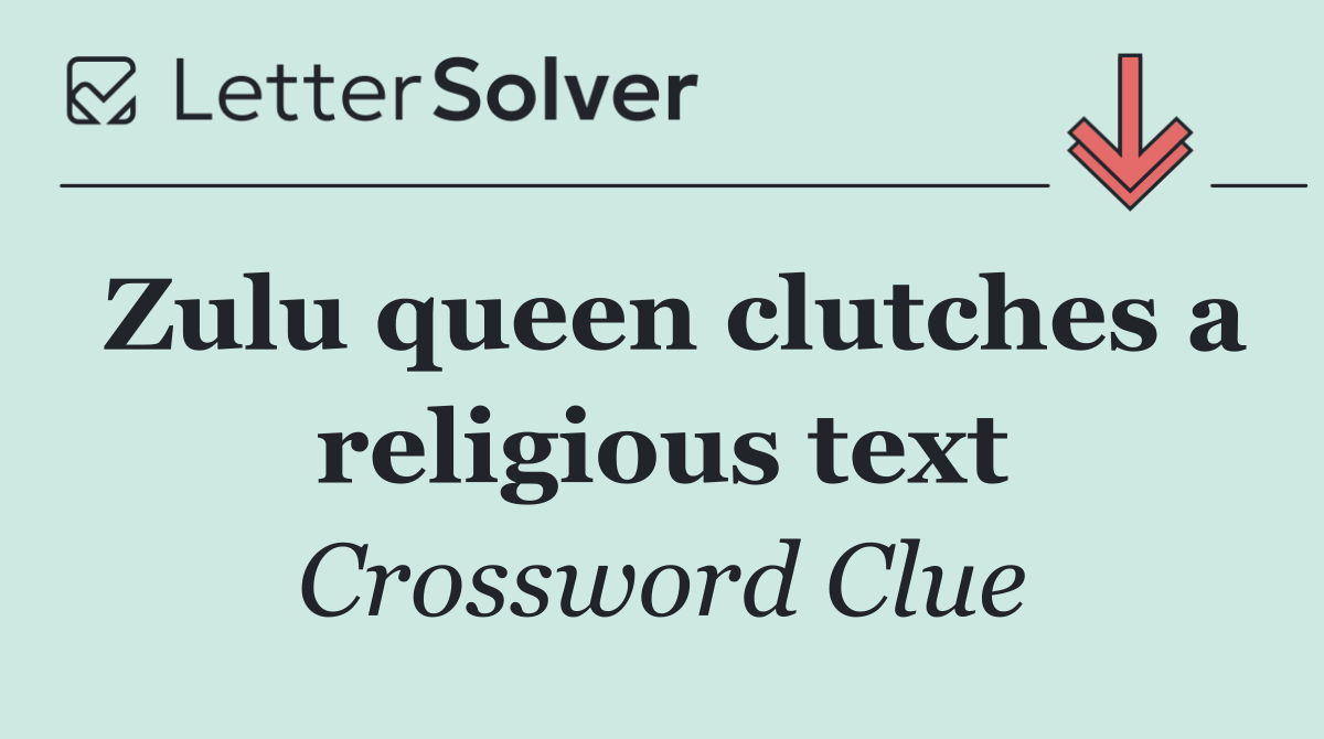 Zulu queen clutches a religious text