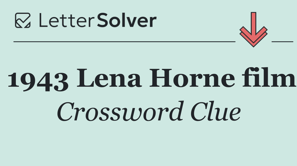 1943 Lena Horne film