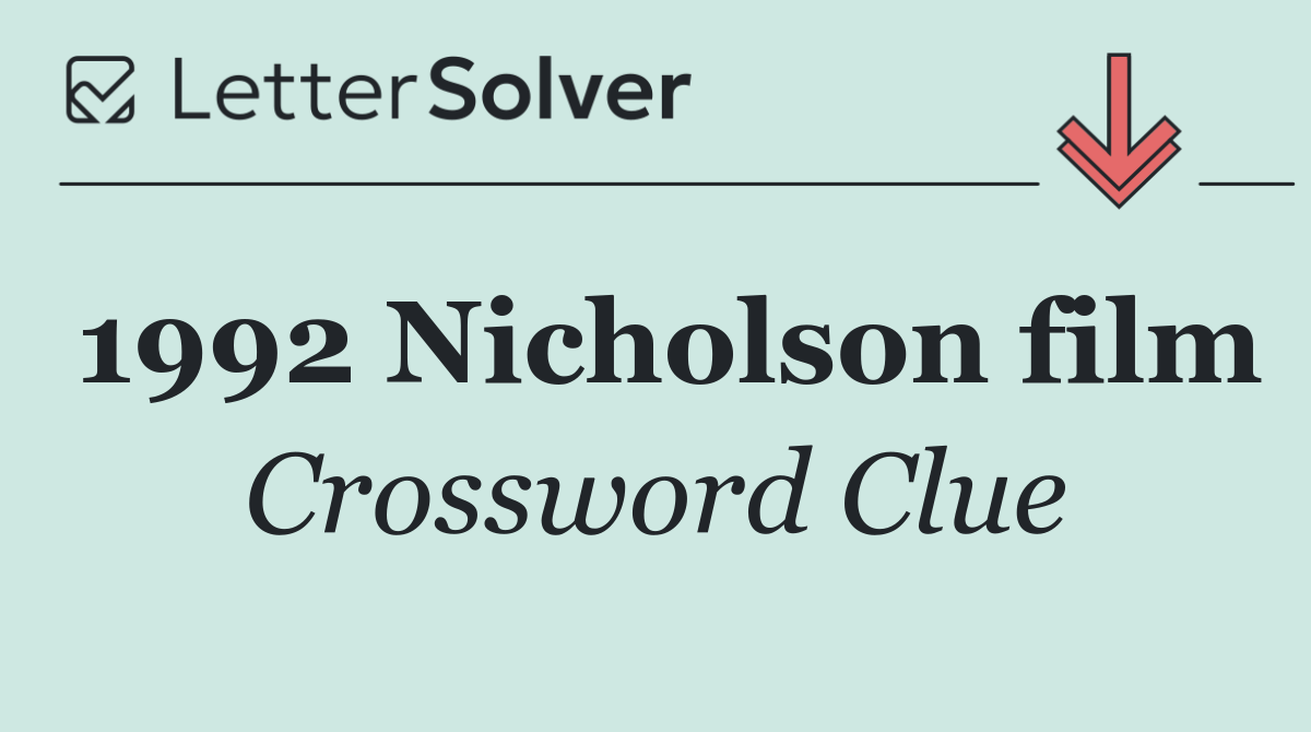 1992 Nicholson film