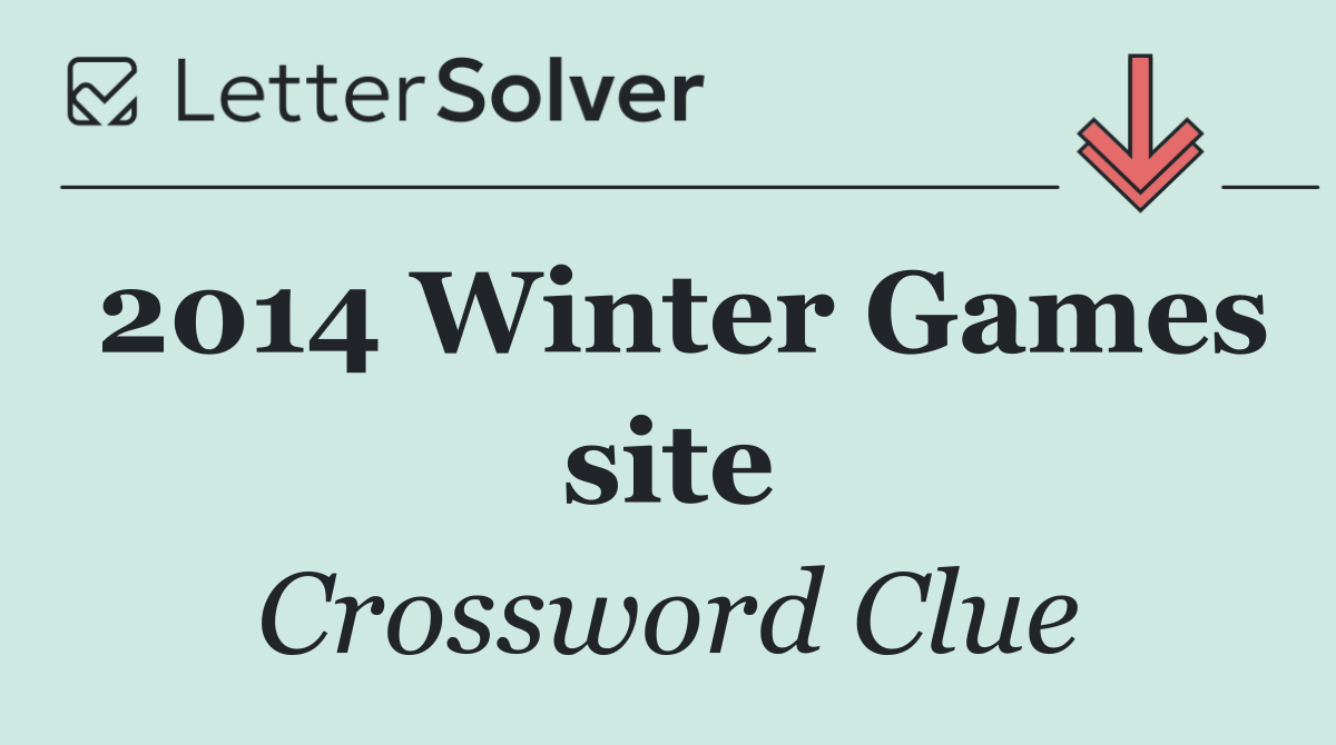 2014 Winter Games site