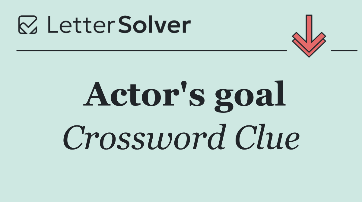Actor's goal