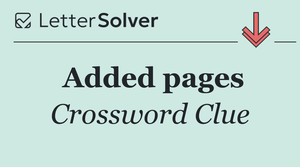 Added pages