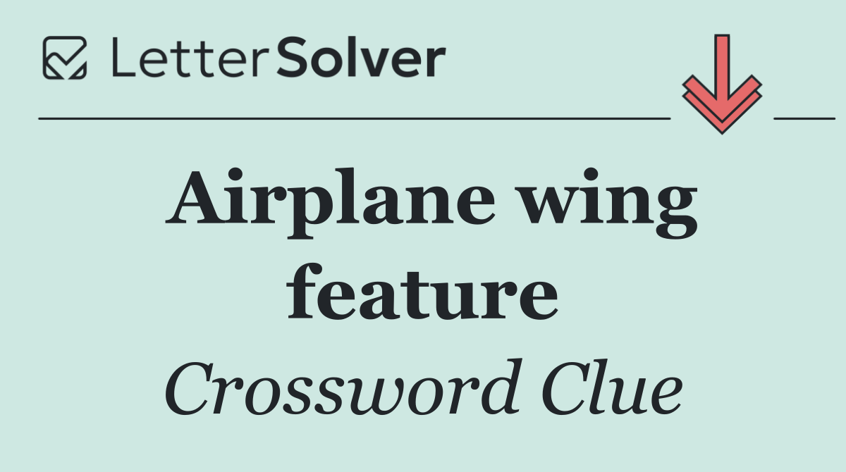 Airplane wing feature