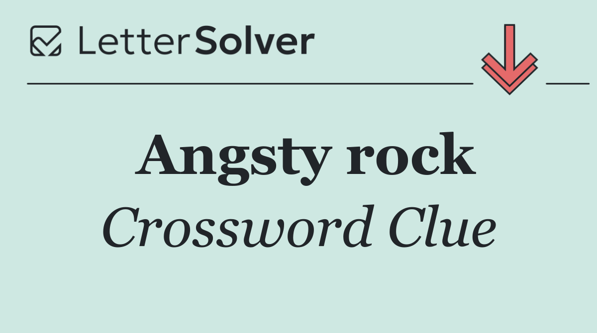 Angsty rock