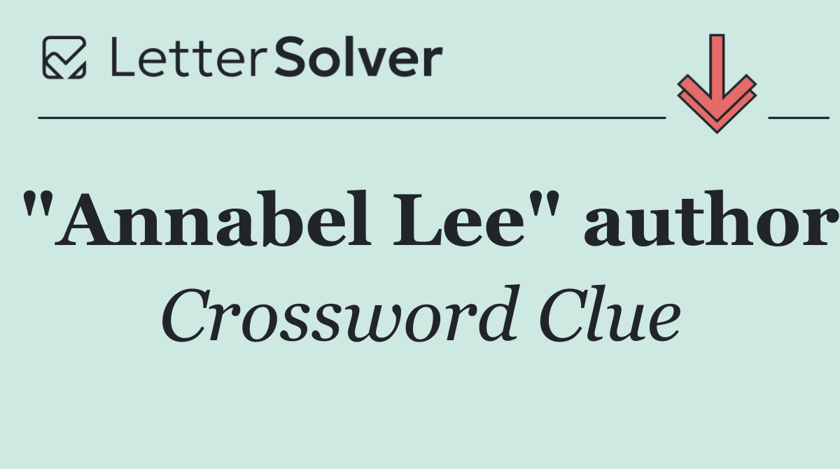 "Annabel Lee" author