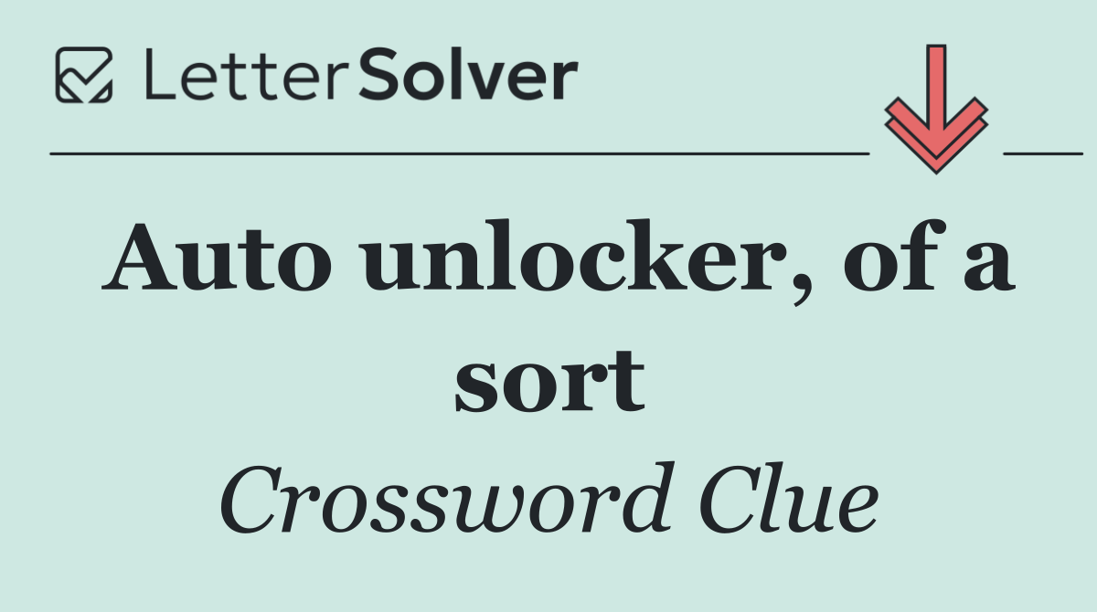 Auto unlocker, of a sort