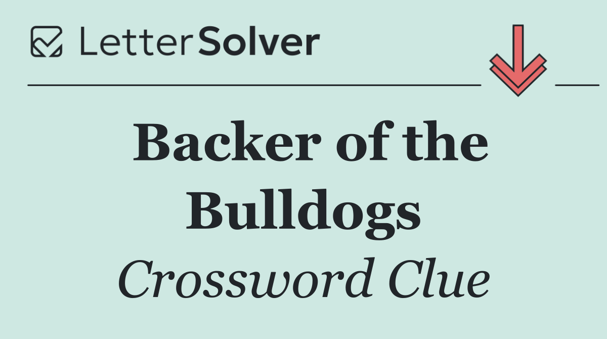Backer of the Bulldogs