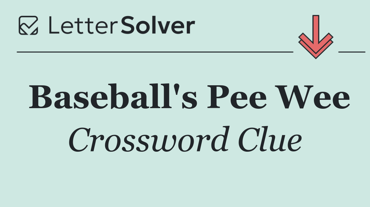 Baseball's Pee Wee