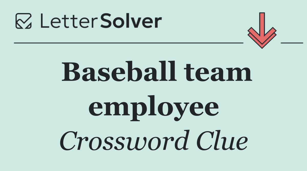 Baseball team employee