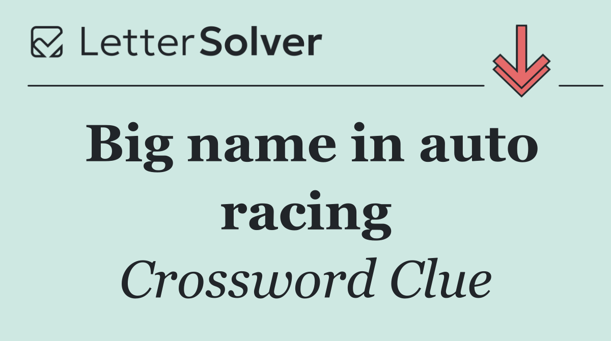 Big name in auto racing