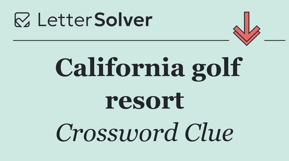 California golf resort