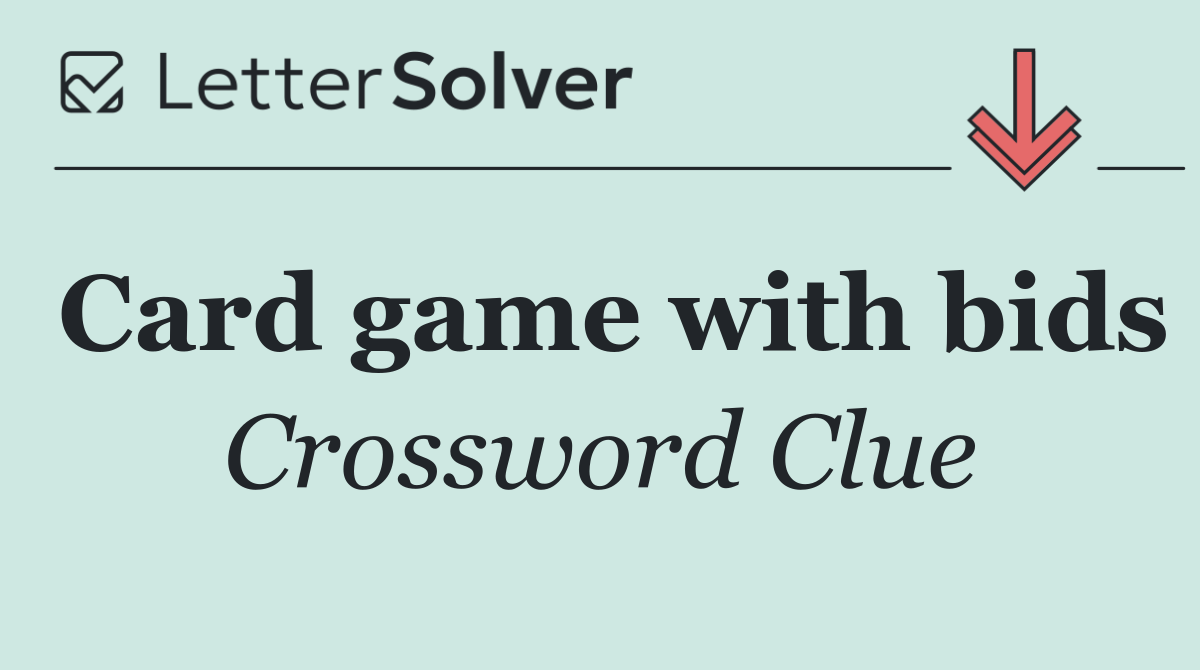 Card game with bids