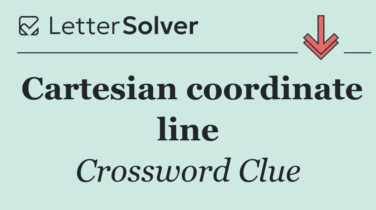 Cartesian coordinate line