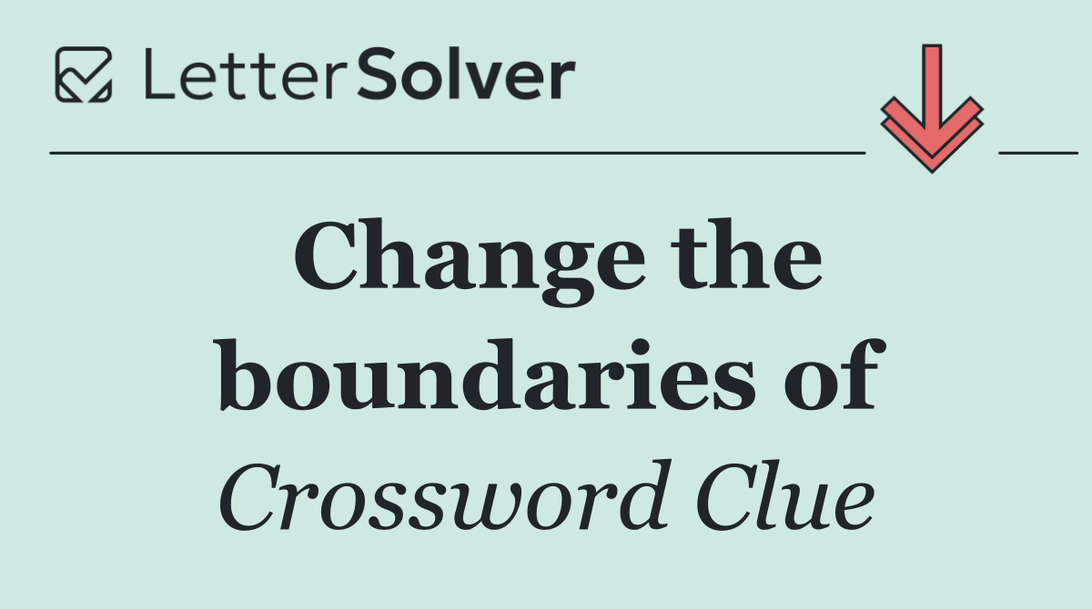 Change the boundaries of