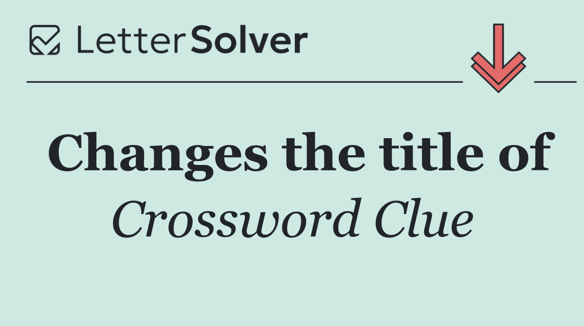 Changes the title of