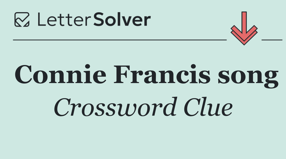 Connie Francis song