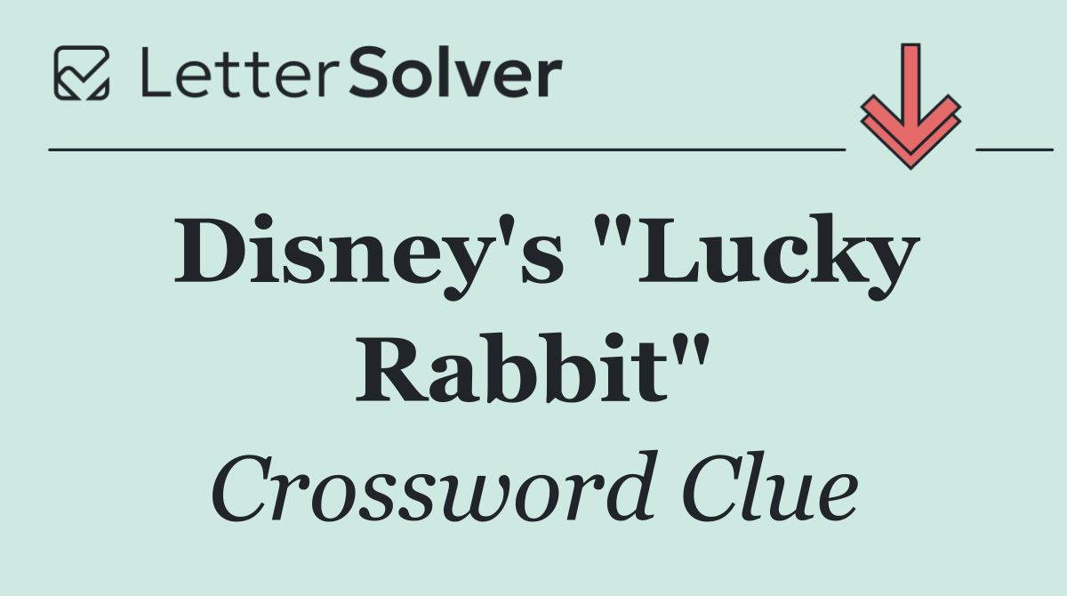 Disney's "Lucky Rabbit"