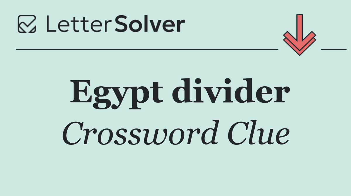 Egypt divider