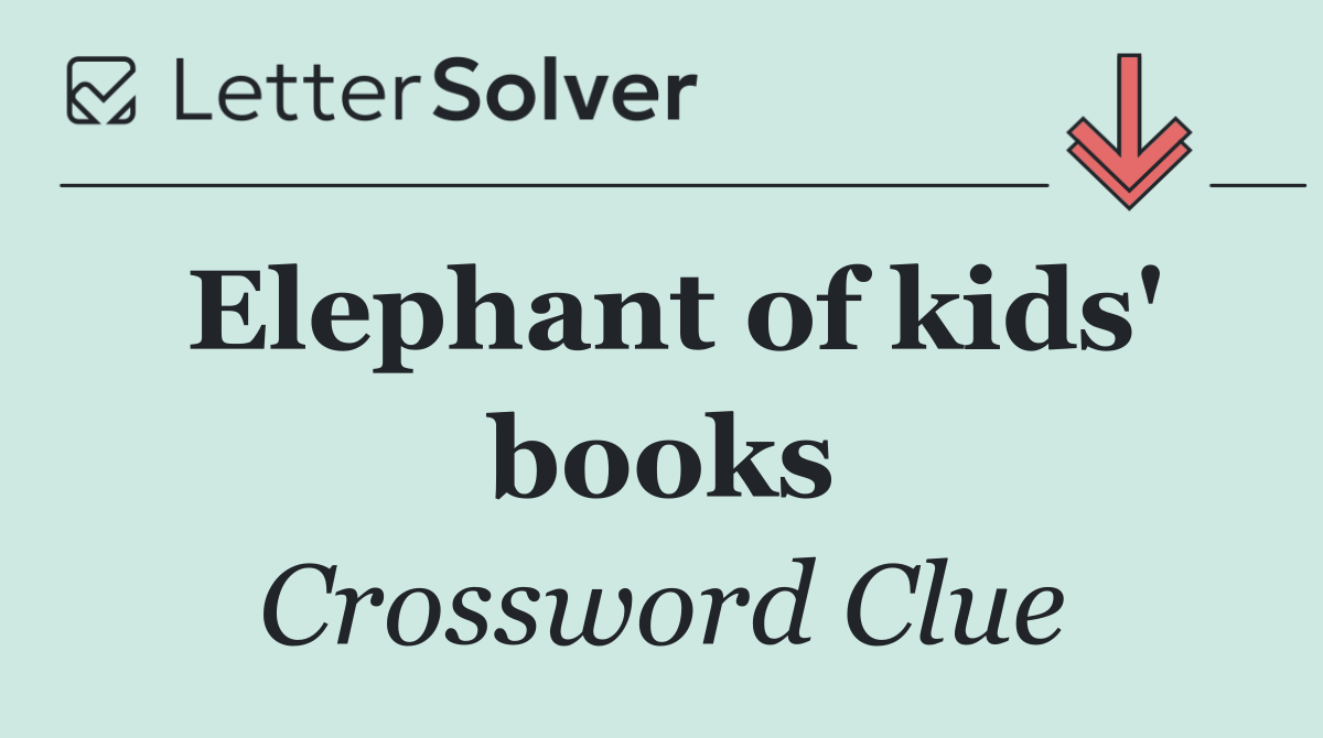 Elephant of kids' books