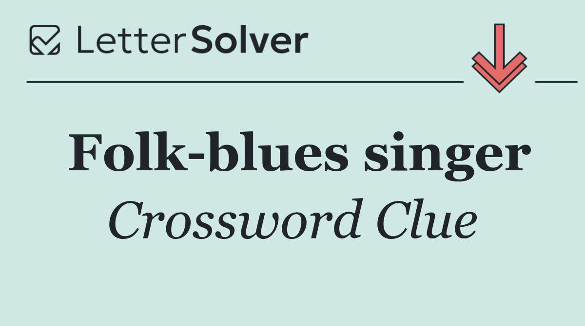 Folk blues singer