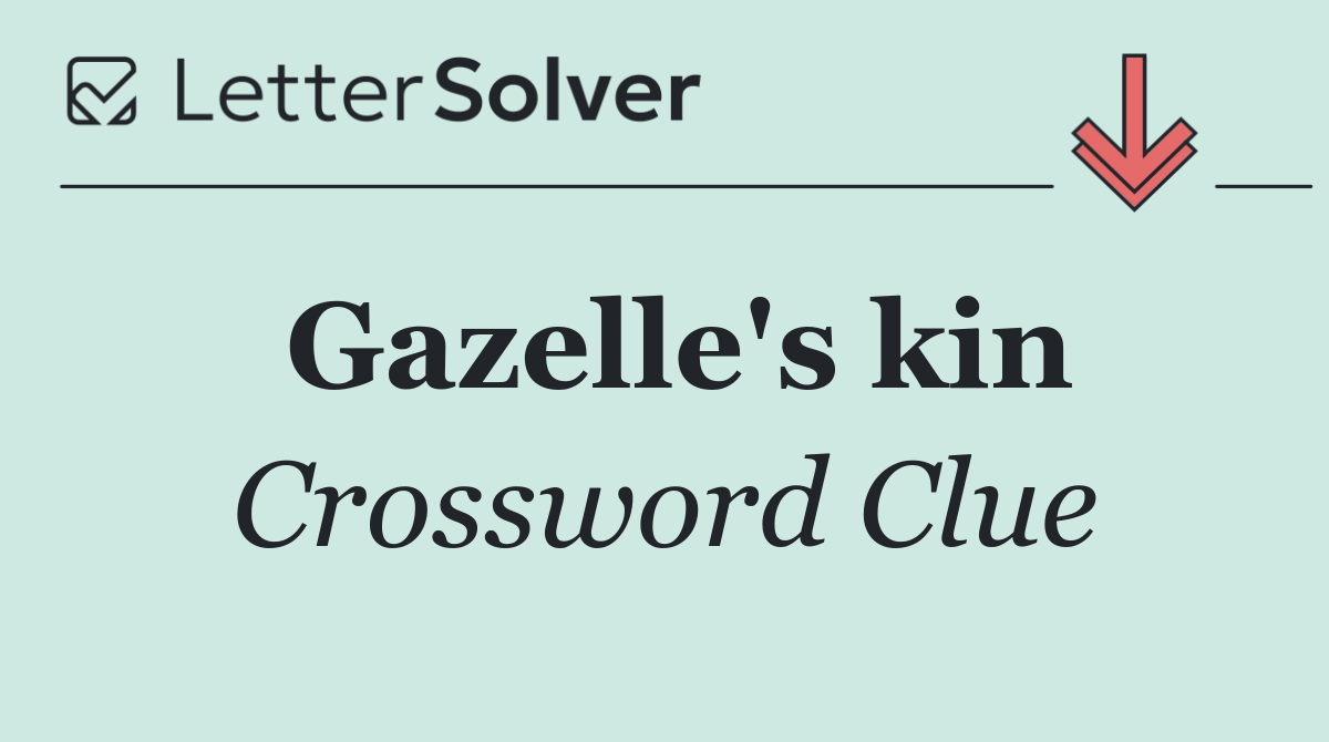 Gazelle's kin