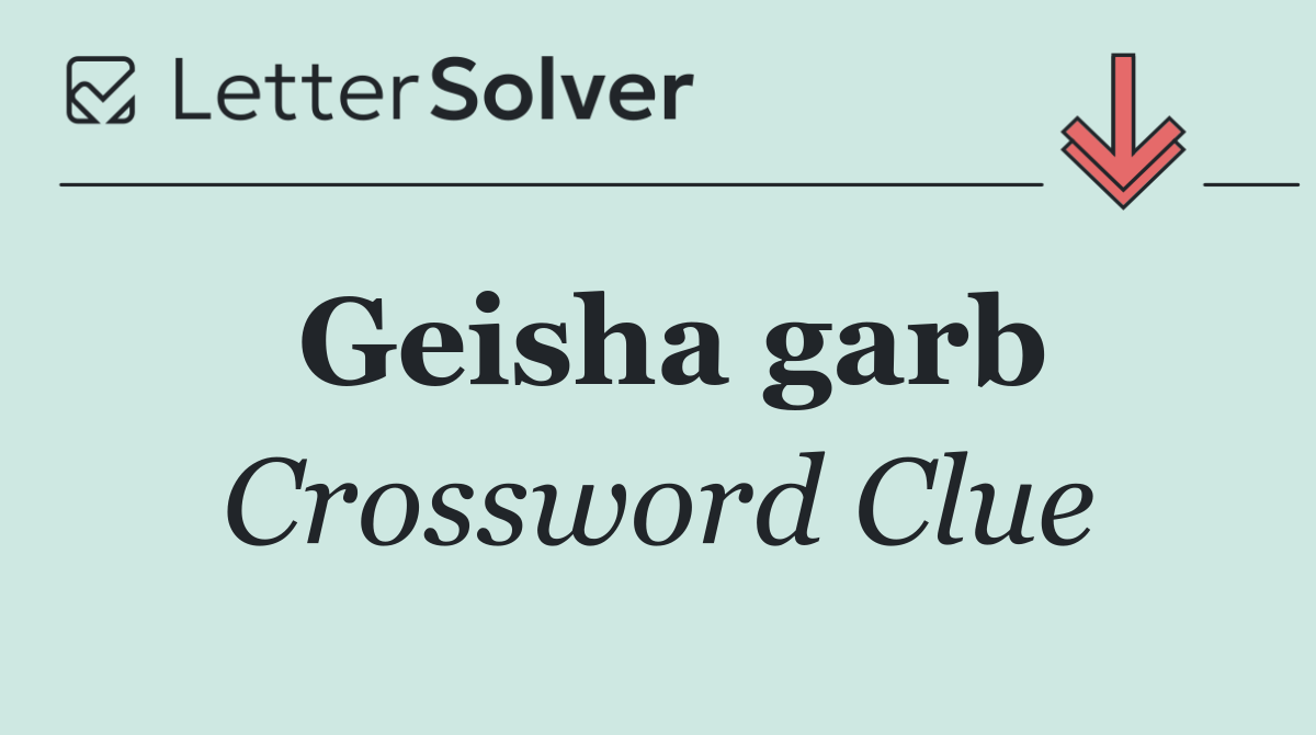 Geisha garb