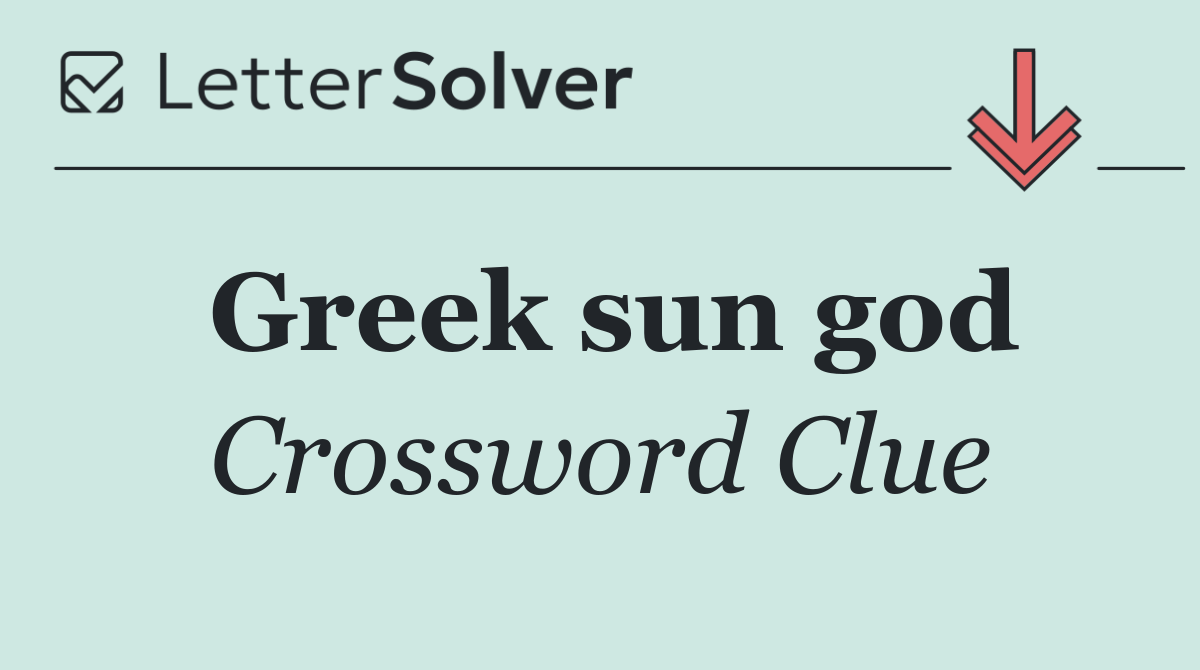 Greek sun god