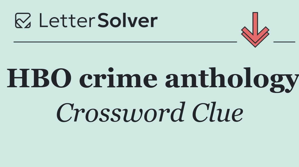 HBO crime anthology