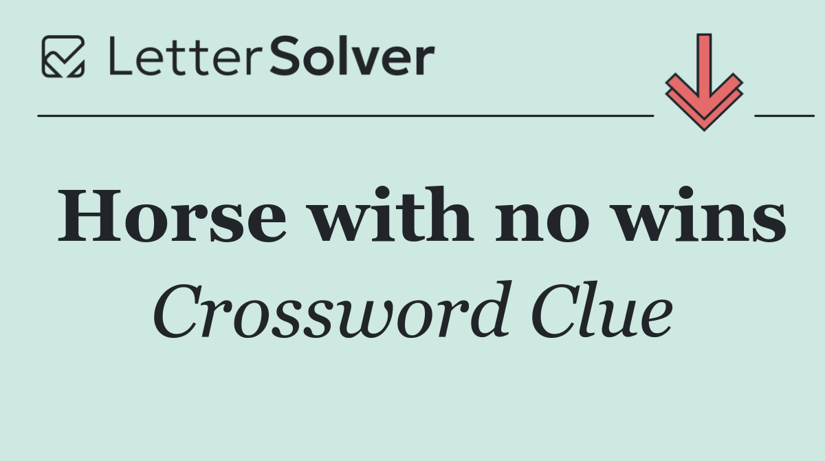 Horse with no wins