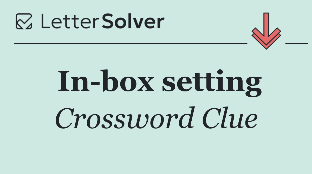In box setting