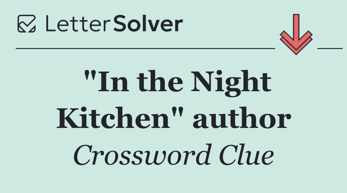"In the Night Kitchen" author