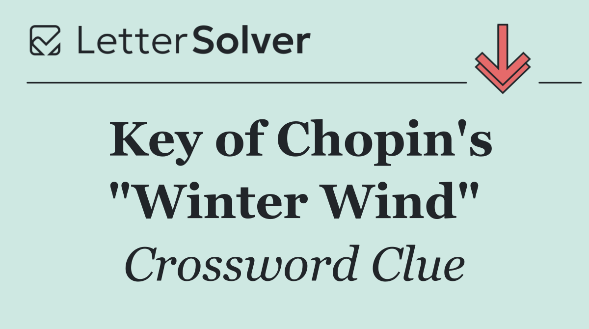 Key of Chopin's "Winter Wind"
