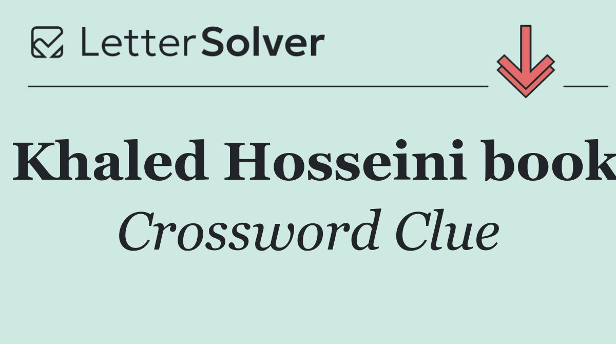 Khaled Hosseini book
