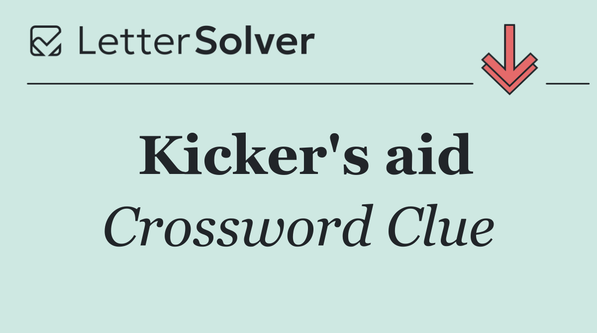 Kicker's aid